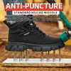 Zapatos de Protección Laboral Meiketuo para Hombre Invierno Antimpacto y Antipinchazos Ligeros Zapatos de Seguridad Puntera de Acero Calzado de Trabajo con Felpa Venta al por Mayor