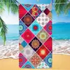 Toalla de playa de microfibra con mandala, bestseller transfronterizo de Amazon, toalla impresa digitalmente, toalla de baño para la playa, toalla de secado rápido