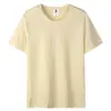 21 piezas de camisetas de manga corta de algodón peinado de 200 gramos, unisex, color liso, peso pesado, cuello redondo, camisetas básicas