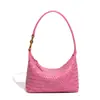 Bolsa Portátil para Lonchera de Verano 2026, Bolso Sencillo Tejido para Mujer, Bolso de Hombro Retro para Debajo del Brazo, Bolso Cruzado de Gran Capacidad para el Trayecto Diario