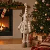 Boneco Telescópico de Natal em Pé Vitrine de Natal Boneco de Neve Rena Boneca Decoração Ornamento