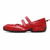 Sapatilhas de Ballet Retrô Funcionais para Mulheres com Aumento Interno de Altura 2025 Novo Verão Boca Rasa Casual Esportivo Sapatos Mary Jane