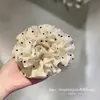 Scrunchie de Tecido com Bordado de Bolinhas 2026 para Mulheres, Acessório de Cabelo de Alta Elasticidade para Prender o Cabelo na Parte de Trás da Cabeça, Elástico de Cabelo Estiloso