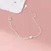 Pulsera Pequeña de Corazón Sólido Cepillado Simple de Plata S925 Nalan, Estilo Minimalista Ins, Accesorio Exquisito de Nicho S8851