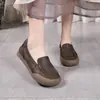 Mocasines de Mujer Transfronterizos para Primavera/Verano, Zapatos Slip-On Perezosos de Boca Baja y Suela Plana, Estilo Nuevo para Madres de Mediana Edad