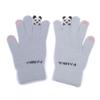 Guantes de otoño e invierno para estudiantes, bonitos guantes de invierno de felpa de lana a prueba de frío con punta de dedo de panda tejidos con pantalla táctil cálidos