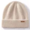 Suministro Directo de Fábrica al por Mayor Gorro de Punto Engrosado 100% Cachemira Agradable al Tacto, Gorro de Lana Cálido para Proteger los Oídos, Gorro de Cachemira en Stock