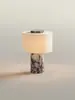 Lámpara de Mesa Recargable Portátil Bvlgari de Lujo con Atmósfera de Piedra para Dormitorio, Estudio, Hotel, Bar, Mesita de Noche, Escritorio, Creativa y Versátil