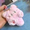 Colgante de oso chirriante, lindo gatito de arroz seco, bufanda, muñeco de peluche, colgante de bolsa, regalo, soporte para el cabello