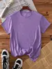 Exportación Transfronteriza Casual Color Puro Manga Corta Algodón Colorido Camiseta Cuello Redondo Hombres y Mujeres Tops Lisos Manga Corta Publicidad Uniformes de Grupo