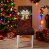 Capa de Cadeira Elástica Grossa com Tema de Natal, Capa de Cadeira Transfronteiriça de Seda de Leite, Capa de Cadeira Doméstica 160g/m²
