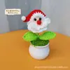 Nova árvore de Natal acabada feita à mão transfronteiriça pequenos ornamentos de vaso para mesa gancho de lã presentes de Natal