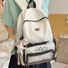 Mochila Escolar Fresca de Lunares Estilo Coreano para Chicas de Secundaria y Preparatoria, Mochila de Campus de Gran Capacidad de Nicho de Moda, Bolso Ligero de Doble Hombro