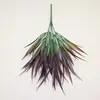 Atacado de fábrica 5 garfos pequena mola grama plástica flor em vaso decoração de partição simulação grama aquática grama artificial restaurante plantas de mudas