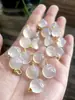 Ágata Blanca Natural Bollo Bolsa Pequeña Gelatina de Lichi Calcedonia Bollo Pequeño Pulsera DIY Accesorios con Cuentas Listos para la Venta