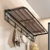 Artefacto de Almacenamiento de Ropa para Baño Estante Plegable sin Taladro para Toallas para Ducha Estante de Almacenamiento de Toallas para Baño