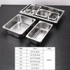 Cuenco de acero inoxidable para porciones, grueso, para buffet de hotel, rectangular, con tapa, plato para porciones, utensilios de cocina para hotel.
