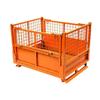 Jaula de Almacenamiento Tipo Contenedor de Acero Hierro Volcable Caja de Hierro Aparato Caja Logística Plegable Caja Palet Fábrica 1000*800*780
