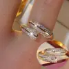 Anillos Geométricos de Moda Más Vendidos en Amazon Transfronterizos, Diseño de Nicho, Lujo Ligero, Gama Alta, Modernos, Versátiles