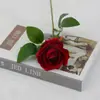 Rosas Artificiales de Terciopelo para Decoraciones de Boda, Flores Falsas, Rosas Búlgaras Transfronterizas, Flores Artificiales para el Día de San Valentín al por Mayor