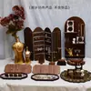 Pantalla de Gran Capacidad Accesorios Exhibidor de Joyería de Madera de Nogal Almacenamiento de Aretes Tienda Exhibidor de Joyería para Collares