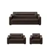 Sofá de Oficina de Cuero Genuino Combinación de Mesa de Centro Recepción de Negocios Recepción de Jefe Chino Mesa de Centro para el Té Tres Plazas Simple y Moderno