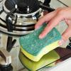 Esponja de lavagem de louça de descontaminação de cozinha esponja de limpeza mágica esfregão de descontaminação frente e verso lavagem de louça atacado