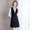 Traje de Atuendo Profesional para Mujer, Ropa Formal, Traje a Rayas Elegante y con Estilo, Traje de Falda, Ropa de Trabajo, Atuendo de Negocios