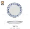 Plato de melamina imitación porcelana resistente a caídas retro azul y blanco plato de plato de acompañamiento de restaurante de restaurante plato de plato de acompañamiento de restaurante