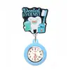 Lindo Dibujo Animado Brillante Elástico Pinza para Insignia de Enfermera Doctor Reloj de Bolsillo de Hospital Reloj de Pecho Pinza Telescópica Reloj para Colgar