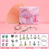 Set de Pulseras de Cuentas para Niños con 24 Compartimentos, Set de Regalo Caja Sorpresa con Pegatinas para Pequeñas Princesas