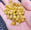 Jade Huanglong Optimizado Cuentas Sueltas de Jade Amarillo Aceite de Pollo Pulsera de Roca de Cuarzo Accesorios para Collares Cuentas Hechas a Mano