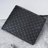Nova carteira masculina carteira curta masculina moda jovem Xadrez Diamante multi-cartões grande capacidade porta-moedas carteira macia