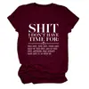 Merda, eu não tenho. Camiseta feminina casual e confortável com gola redonda e manga curta do site independente Amazon Wish para comércio exterior