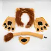 Accesorios para el Cabello de Animales de Peluche Transfronterizos para Halloween Orejas de León Accesorios para el Cabello Accesorios de Disfraz de Baile Set de Diadema
