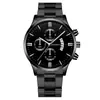 Relógio Popular Masculino Transfronteiriço com Pulseira de Aço, Ponteiros Luminosos, Calendário, Movimento a Quartzo, Relógio de Negócios de Alta Qualidade com Mostrador Grande