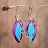 Pendientes de piedra emperador azul púrpura con forma de ojo de caballo de Amazon Fashion Hot Horse, joyería de moda europea y americana, venta al por mayor.