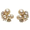 Pendientes de Zirconia Perla de Palomitas de Maíz de Alta Gama, Joyería de Nicho Moderna y Versátil