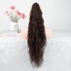 Peluca Grabber Europea y Americana para Dama Cola de Caballo Ondas de Agua Esponjosa Cabello Largo Rizado Fibra Química Cola de Caballo Alta Perm de Maíz Cola de Caballo