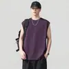 Marca Americana Nova Tendência Colete Branco Masculino Esportivo Secagem Rápida Sem Mangas Verão Tamanho Plus Size Solto Roupa Masculina Camiseta Regata