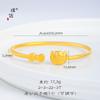 Tienda de oro Puzuo con pulsera de Kity linda de oro de arena para mujer, pulsera abierta femenina de moda de lujo ligero para novia
