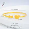 Tienda de oro Puzuo con pulsera de Kity linda de oro de arena para mujer, pulsera abierta femenina de moda de lujo ligero para novia