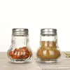 Botella de Condimentos para Cocina Mini Frasco de Vidrio para Espolvorear Caja de Condimentos de Pimienta Comino Botella de Condimentos para Barbacoa Pimienta Embotellada Botella Vacía