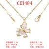 Colgante de Hada de las Flores y Mariposa de Cobre Puro que Conserva el Color, Collar Moderno y Sencillo para Ropa de Mujer