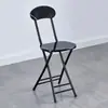 Taburete Plegable para Uso en Casa, Silla de Comedor para Apartamento Pequeño, Silla de Entrenamiento para Estudiantes, Silla Redonda Simple Portátil para Dormitorio, Silla de Puesto