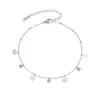 Dongguan titanio acero joyería moda simple amor Europa y Estados Unidos transfronterizo acero inoxidable tobillera femenina alto sentido no se decolora venta al por mayor