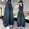 Ropa de otoño para niñas transfronteriza nuevo estilo pantalones para niños, jeans para niñas, pantalones plisados para niñas, pantalones de pierna ancha para niños al por mayor