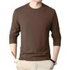 Camisa de invierno de terciopelo alemán de doble cara, cálida, de cuello redondo, para hombre, de manga larga y terciopelo fino, de grosor medio, cómoda.
