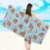Toalha de Praia 67 Elementos Transfronteiriça Robô Azul Sixseven Microfibra Toalha de Banho Absorvente para Piscina Toalha de Praia