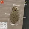 Tag Dupla para Carpa Pequeno Cabo Nova Chinoiserie Retrô Puxador de Gaveta de Cobre Puro Acessórios de Cobre Caixa de Joias Móveis Puxador de Cobre